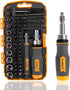 MULWARK Screwdriver Bit Set & Socket Kit, 77-Pieces Ratcheting Screwdriver Set with