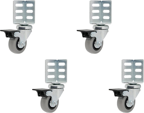 Shepherd Hardware 8126E Swivel Corner Caster, Gray