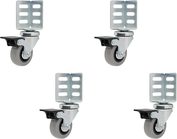 Shepherd Hardware 8126E Swivel Corner Caster, Gray