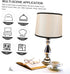 HAKIDZEL Round Replacement Lamp Shade for Floor Lamp Black-edged Cloth Cover with Top and Bottom for Bedroom and Home
