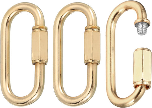 MECCANIXITY Chain Connectors, 4mm Thick Quick Link Screw Lock Oval Clips for