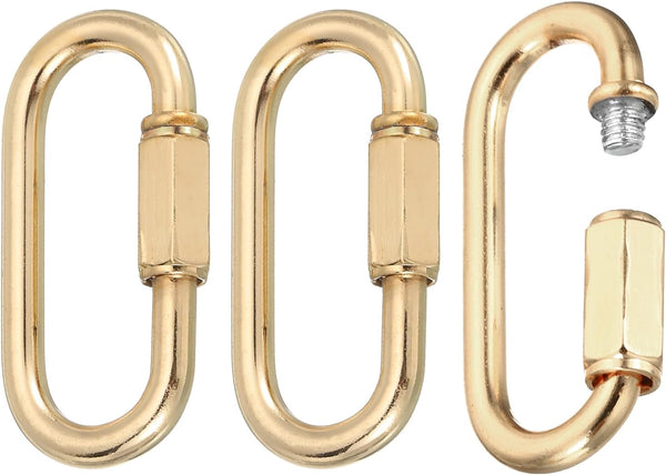 MECCANIXITY Chain Connectors, 4mm Thick Quick Link Screw Lock Oval Clips for