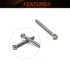 MroMax Swing Lifting Bolt M6 x 50mm: 304 Stainless Steel Eye Bolt for Home Renovation and Fasteners