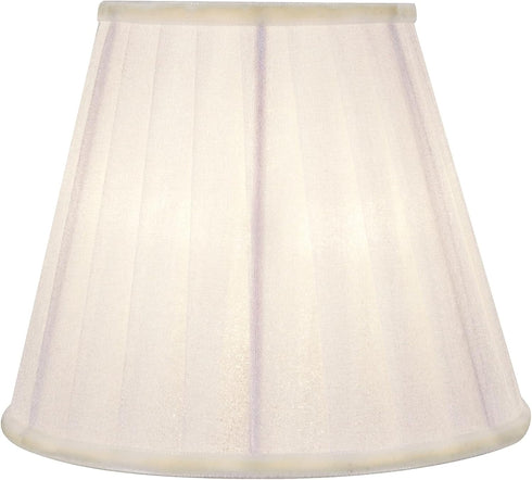 Aspen Creative 33112-2B 3" 5" 4-1/4" 2 Pack Small Pleated Empire Shape Chandelier Clip-On Lamp Shade, White, Top x