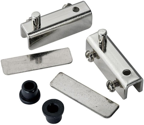 Glass Door Pivot Hinge, Satin Black, Pair