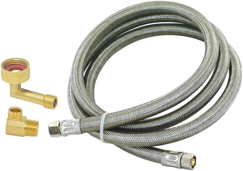 Eastman Dishwasher Installation Kit, 5 Foot Supply Line, 1/2 Inch x 1/2 Inch Compression, 48363