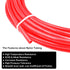 Beduan 8 mm OD Pneumatic Air Line Tubing Nylon Hose for Fluid Transfer or Air Brake System, 32.8ft Red