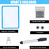 PTY Magnetic Dry Erase Board 8.5" x 11" with Magnetic Marker and 2 Magnets - Small Whiteboard for School Locker,