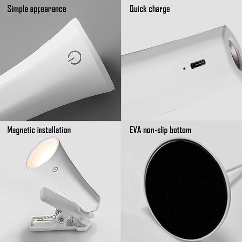 kvppvt 5 360 Modes Rechargeable LED Lamp with Magnet Swivel Joint, Touch Control, Adjustable Brightness, Color, Angle