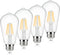 Brightever 4-Pack Vintage LED Edison Bulbs, 6W ST58, 60W Equivalent, 2700K Warm White, Clear Glass Style