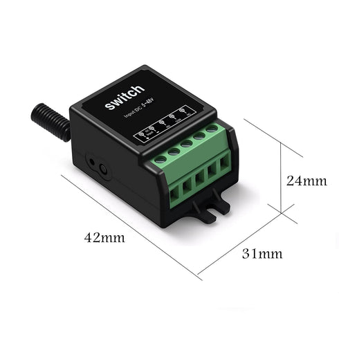 12V 328ft 10A Remote Control Switch Mini Wireless Remote Switch Dry Contact Remote Control Relay Switch Long Range