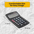 Lily' Home Jumbo 12 Digit Desktop Calculator - Solar Power, Large LCD Display, Dual Power, Easy-to-Read