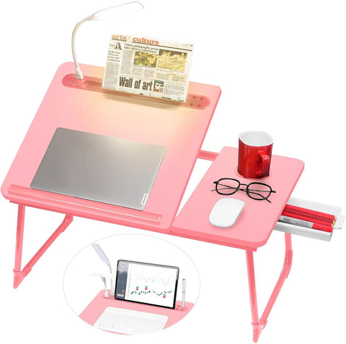 CloudTrip Plus XL Adjustable 17in Laptop Desk with Light, USB Port, iPad Holder,