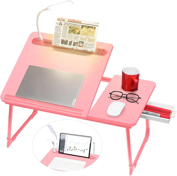 CloudTrip Plus XL Adjustable 17in Laptop Desk with Light, USB Port, iPad Holder,