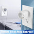 OFOAEEA 2 Pack Europe to US Plug Adapter, EU to US Travel Converter for Spain France Type C/E/F Plugs