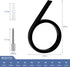 SEISSO 844713 5-Inch House Numbers for Outside, Modern Floating Metal Door Address Sign Decor