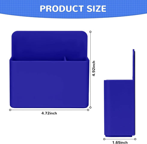 Magnetic Dry Erase Marker Holder, Dark Blue Magnetic Pen Holder for Fridge, Whiteboard, School, Office, Home