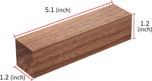 2 Cuboid(5.1" 1.2" 1.2") Pcs Walnut Wood Log Lumber Board Knife Handle Material, Bar Shaped Square Turning BlanksHandle