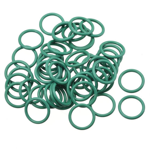 uxcell Fluorine Rubber O-Rings, 13mm OD 10mm ID 1.5mm Width FKM Seal Gasket for Plumbing, Green, 50 Pack