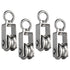 Cable Pulley Wheel Stainless Steel, Bearing Inside Rope Pulley for Gym Equipment, 4 Pack