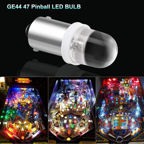 Keiurot GE44 47 756 755 Ba9s LED Bulbs, 20-Pack, Pinball Machine Light Bulb, Fits Fender 1893 1895, 6V DC White