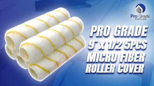 Pro Grade Paint Roller Covers - 1/2 X 9 Inch Microfiber - 5 Pack