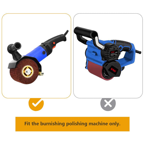 Non Woven Wire Abrasive Polishing Burnishing Wheel Flap Brush Drum Tool for Metal Surface Conditioning 120x100x19mm