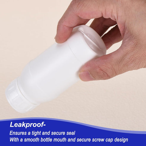 PATIKIL 10 Pcs 100ml Small Mouth Round Reagent Bottles, PE with Screw Cap for Lab Liquid Storage