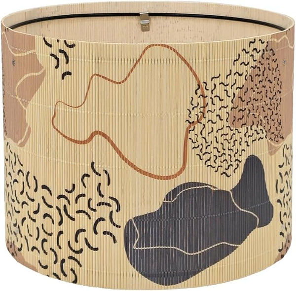 Generic Modern Translucent Barrel bamboo lamp shade Art decorative with Colorful Minimalist geometric