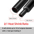 Black Polyolefin Shrink Ratio 2:1 Heat Shrinking Tube for Electric Insulation (Dia 10mm 7Ft/2M)