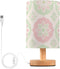 Yuiboo Table Lamp Baby Night Light Minimalist Soft Green & Blush Floral Table