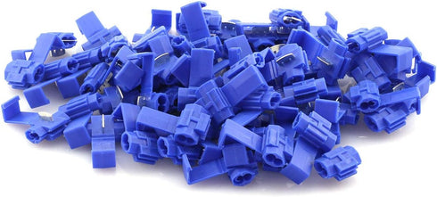 ZYAMY 100PCS Scotch Lock Quick Splice Wire Terminals - Cold Pressed Insulated Snap Lock Connectors for AWG 16-14