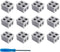 12 Pack LED Strip Light Connectors - 8mm 2 Pin Solderless White 12V LED Tape Light Connectors to Wire