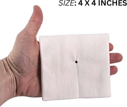 4 4 (150 Pack) 6-Ply Vakly Sterile Split Gauze x in Drain Sponges with Precut Slit, Absorbent Non-Woven Dressing