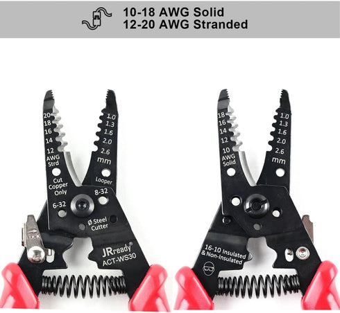 JRready Wire Accessory Tool, Electronic System Connector Application Tool, Multi-Function Precise Stripper