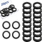 20 Pcs Oil Resistant Rubber Washers, 1 1/2" OD x 1" ID x 1/8" Thickness Black Neoprene Industrial Flat Spacer