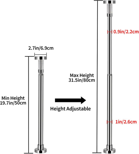 2 Pcs Undermount Sink Brackets Adjustable, Stainless Steel Sink Support Legs for Kitchen, Bathroom