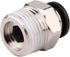 Push to Connect Tube Fitting, Male Straight - 5/16" Tube OD x 3/8" NPT Thread, Pack of 10
