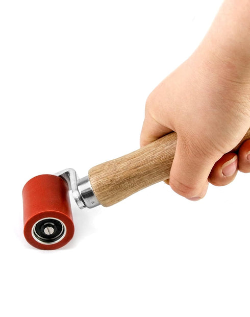 QWORK 40mm Silicone Seam Roller: Wallpaper Smoothing Tool for PVC/TPO/EPDM Single Ply Roofing Tape