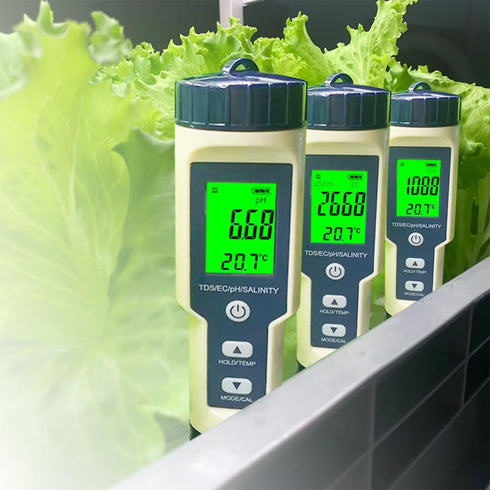 AH-PH+EC Meter for TDS, Salt, and Water Temperature