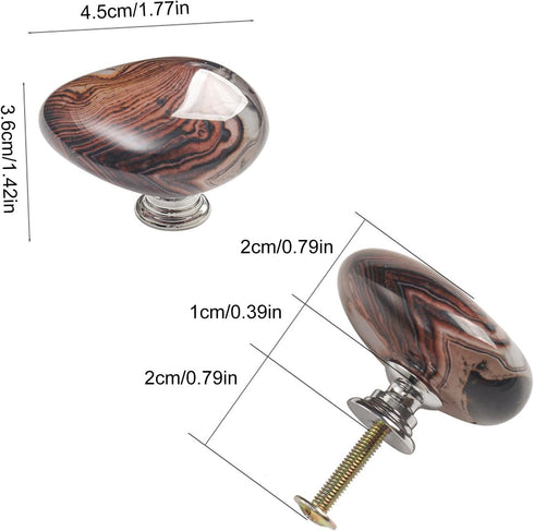 SHYYOULQE 3Pcs Drawer Pull Natural Stone Dressers Knob Cupboard Handle Elegant Furniture Handle Simple Bedside Cabinet