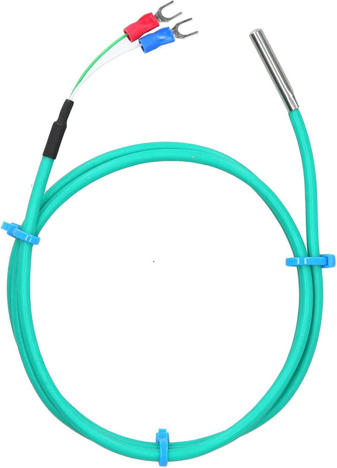 K Type Thermocouple, Silicone Temperature Sensor with Soft Cable, Green 5x30mm Stainless Steel Probe