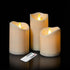 Flameless Candles 4" 5" 6" Set of 3 Outdoor Indoor Ivory Pillars