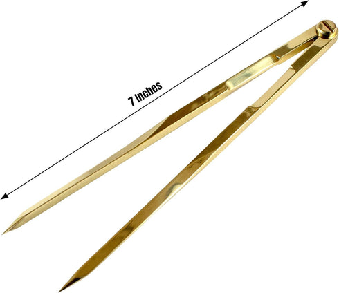 Calyron 7 Navigation Straight Pattern Artist Solid Brass Divider Drawing Tool Professional Long Marine Compass