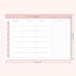 Sweetzer & Orange Weekly Meal Planner Notepad - Pink 10x7” with Tear Off Grocery List for Family Dinner Planning