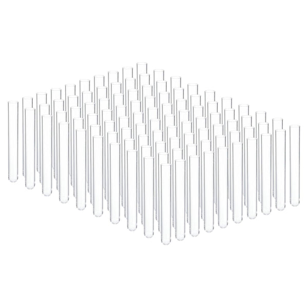 PATIKIL 8ml Plastic Test Tubes, 100Pcs 100x13mm for Scientific Experiments, Party Decoration, Lab Use
