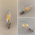 B11 Bulb, E12 4W/40W 2700K Dimmable, 6-Pack Type B LED Filament Base, Equivalent Warm White Clear Glass, Ideal