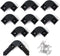 Muzata 8PACK Black LED Channel Corner Connector Kit L-Shape for U1SW U Shape Black LED Channels System
