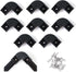 Muzata 8PACK Black LED Channel Corner Connector Kit L-Shape for U1SW U Shape Black LED Channels System