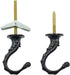 Eilumduo 65mm Ceiling Hooks, Heavy Duty Swag Hook with Steel Screws for Hanging Plants, Black (2 Sets)